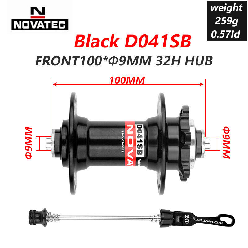 Novatec D041SB/D042SB Hub 32 Hole Qucik Release Hub Front 100mm/Rear 135mm