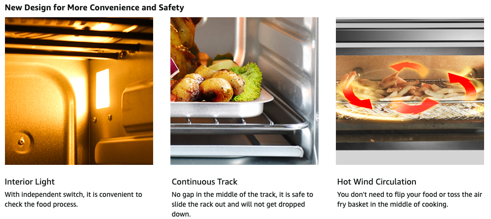 40% off Amazon! DAWAD Air Fryer Toaster Oven Combo 7-in-1 Convection Airfryer Toaster Ovens Countertop with 33 Original Recipes, Bake, Broil, Toast, Reheat, Fry Oil-Free, 19 QT, Stainless Steel