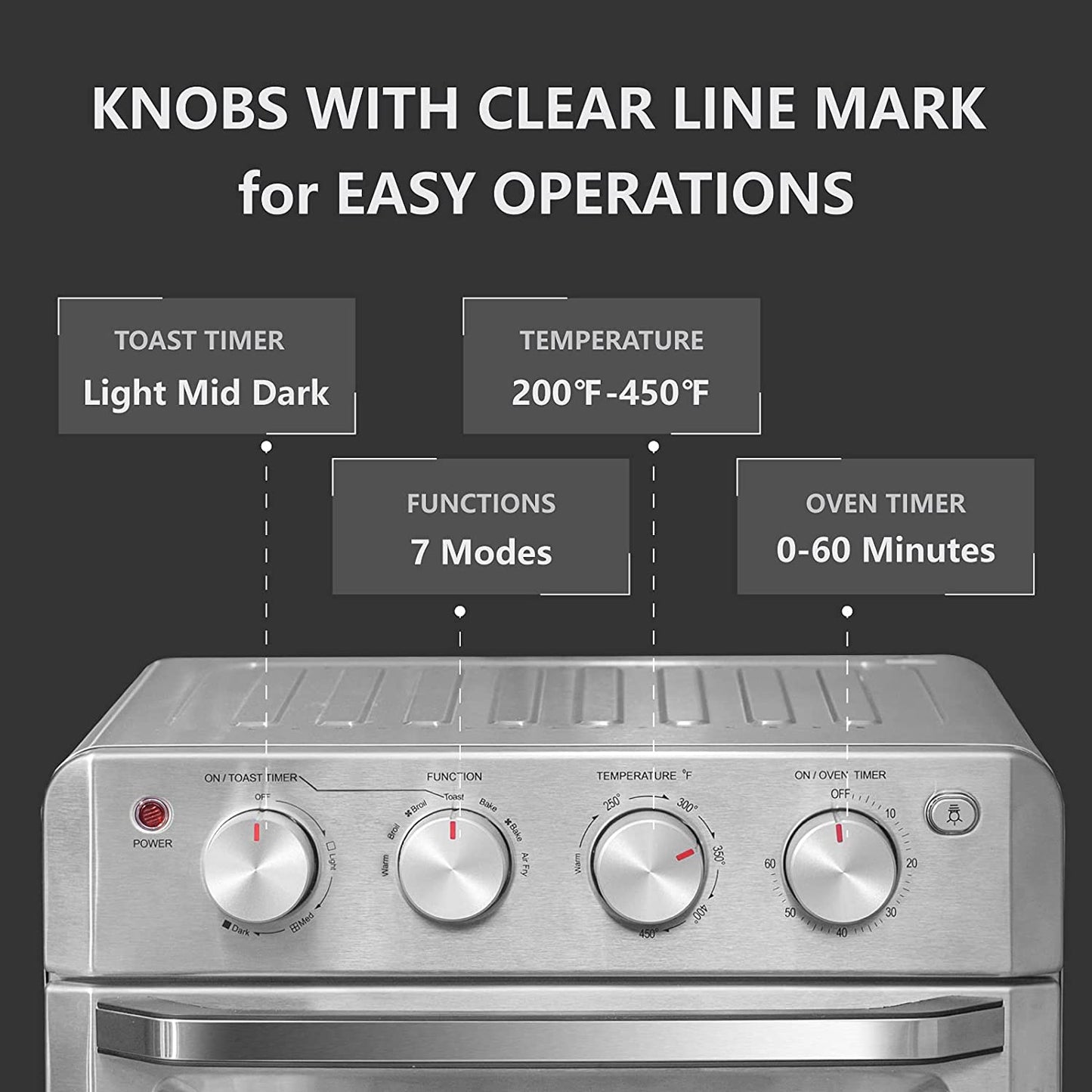 40% off Amazon! DAWAD Air Fryer Toaster Oven Combo 7-in-1 Convection Airfryer Toaster Ovens Countertop with 33 Original Recipes, Bake, Broil, Toast, Reheat, Fry Oil-Free, 19 QT, Stainless Steel