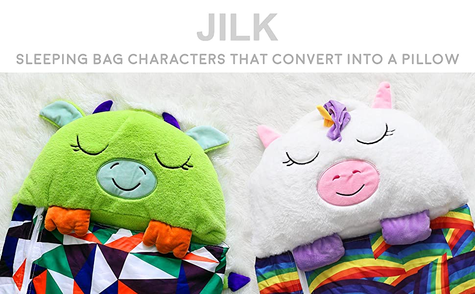 Pillow & Sleepy Sack- Comfy, Compact, Super Soft, Green Dragon