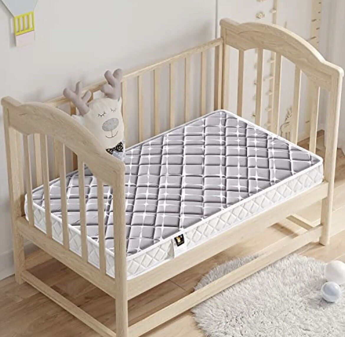 60% off Amazon Bubble Bear Premium Foam Crib Mattress & Toddler Mattress 52X28X5