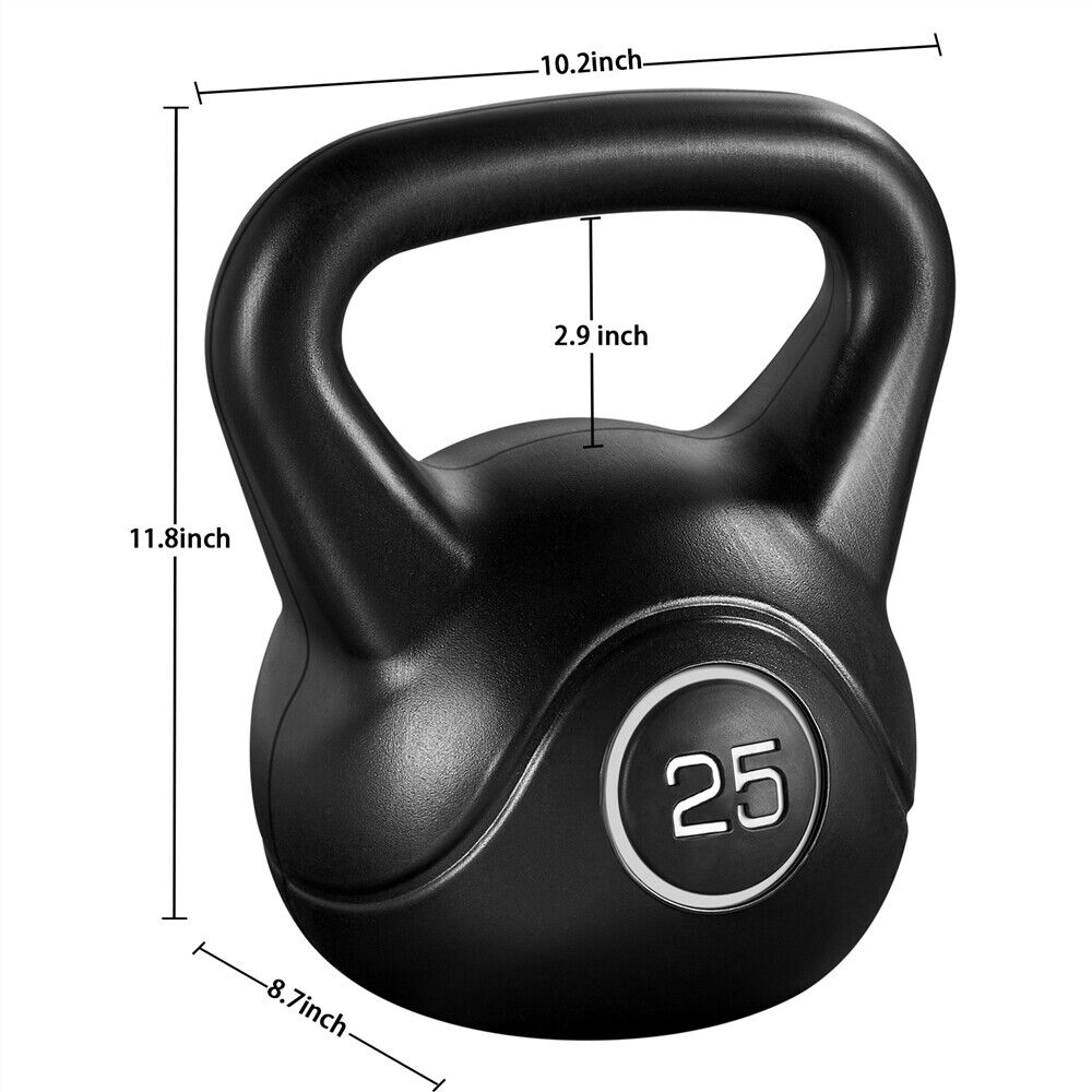 60% off Amazon!!! 25lbs Kettlebell Weight w/HDPE Coated & Wide Flat Base