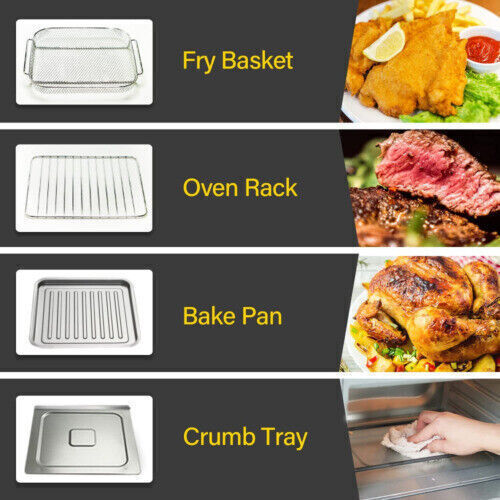 40% off Amazon! DAWAD Air Fryer Toaster Oven Combo 7-in-1 Convection Airfryer Toaster Ovens Countertop with 33 Original Recipes, Bake, Broil, Toast, Reheat, Fry Oil-Free, 19 QT, Stainless Steel