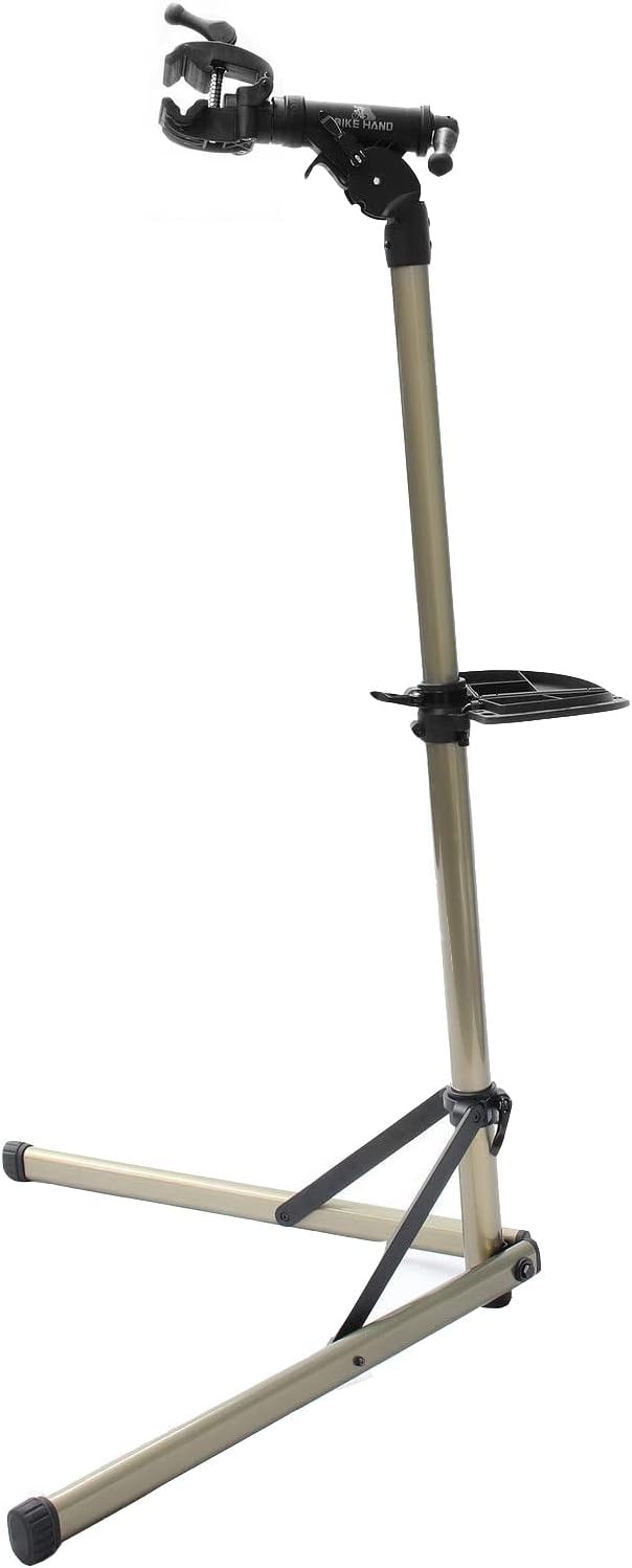 BikeHand Bike Repair Stand - Home Portable Bicycle Mechanics Workstand - for Mountain MTB Road Bikes Maintenance