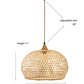 55% off Home Depot!!! Lily 1-Light Beige Pendant Design Pendant Light with Rattan Shade