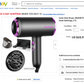 Ionic Hair Dryer, Nozama 1800W Professional Hair Blow Dryers with 3 Heat Setting