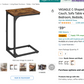 $10 off!!! Wood C Shape Coffee Table Bed End Side Table Sofa Snack Tray Laptop Holder Desk