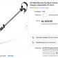Car Interior Bike Rack Carrier Multi Usable Adapter - Clamp on Car Handles or Rails - for SUV Pickup Truck Bed Van Tow Trailer - Adjustable 37-61cm