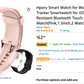 Hpory Smart Watch for Women - Fitness & Activity Tracker Smartwatch for iOS or Android - Water Resistant Bluetooth Touch Screen Sports Watch(Pink,1.5inch,2 Watch Bands)