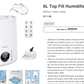 ENPULY 6L Top Fill Warm and Cool Mist Humidifiers for Bedroom/Large Room(Max 861sq.ft), 12 Levels Dual Mists Air Humidifier, Essential Oil Tray, Sleep Mode, 12 Hrs Timer, Child Lock(White)