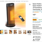 $6 off!!! Space Heater, PARIS RHÔNE 1500W 24" Portable Electric Space Heater for Large Room, Fast Heating, Remote, 70°Oscillation, 12H Timer, ECO Mode, Heater with Thermostat, Overheating &Tip-Over Protection