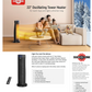 $25 off!!! Space Heater, Paris Rhône 22” Space Heater for Large Room, 1500W Fast Heating Electric Indoor Heater, 70°Oscillating,12h Timer, Portable Heater with Overheat &Tip-Over Protection for Office Bedroom