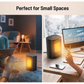 Space Heater, 1500W Fast Heating Portable Heater, PARIS RHÔNE Electric Ceramic Heater, 3 Modes, 12h Timer, 70°Oscillating Heater with Tip-over & Overheating Protection for Office Bedroom Indoor use
