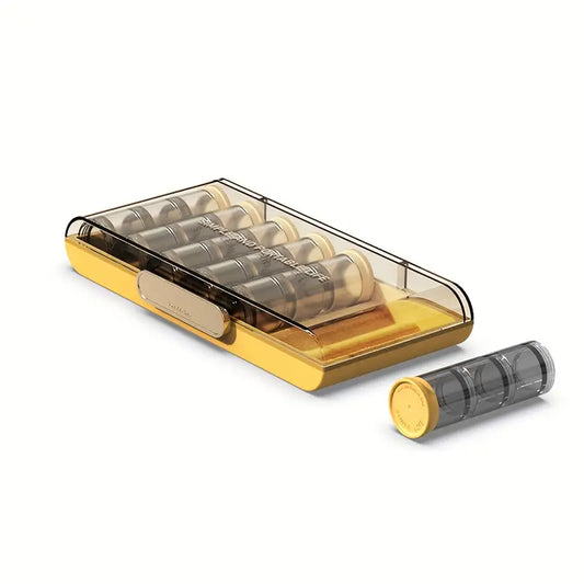Medication seven days a week, separated three times a day, convenient medication reminder