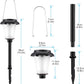 Flickering Flame Solar Lights, IMAGE 4 Pcs Solar Torch Light with Flickering Flame, Solar Powered Lights with Waterproof Function, Torch Solar Lights Outdoor with Ground Spike for Yard, Patio and Lawn