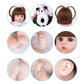 Reborn Baby Doll Cloth Body Stuffed Lifelike Babies Alive Doll Cosplay Panda 18inch