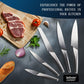 Premium 5-Piece Kitchen Knife Set – Professional Chef Knife Set with Ergonomic Handle, One-Piece Lightweight Rust-Resistant Stainless Steel – Ideal Knives Set for Kitchen for Precision Cutting