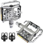 $6 off!!! VENZO Multi-Use Compatible with Shimano SPD Mountain Bike Bicycle Sealed Clipless Pedals - Dual Platform Multi-Purpose - Great for Touring, Road, Trekking Bikes