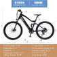 Full Suspension Ebike, 350W Adult Electric Bike, 26" Electric Bicycles for Men with Samsung Removable Lithium Battery, 7-Speed Aluminum Frame Ebike UL Certified