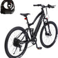 Full Suspension Ebike, 350W Adult Electric Bike, 26" Electric Bicycles for Men with Samsung Removable Lithium Battery, 7-Speed Aluminum Frame Ebike UL Certified
