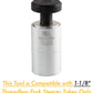 Bike Bicycle Fork Star Nut Setting Installer Install Tool with 2 Free Star Nuts - Size 1-1/8”
