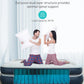 Evajoy Full Size Air Mattress with Built in Pump, 18'' Inflatable Luxury Double High Blow Up Mattress, Easy to Inflate/Quick Set Bed, Durable Portable Waterproof Blue & Grey (EJ-HF001)