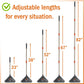 Wall Cleaner with Long Handle - Extension Pole Wall Mop with Rotating Head and 6 Chenille and Microfiber Mop Pads: Dust Mop, Ceiling, Car, Floor and Baseboard Cleaner Tool with Handle