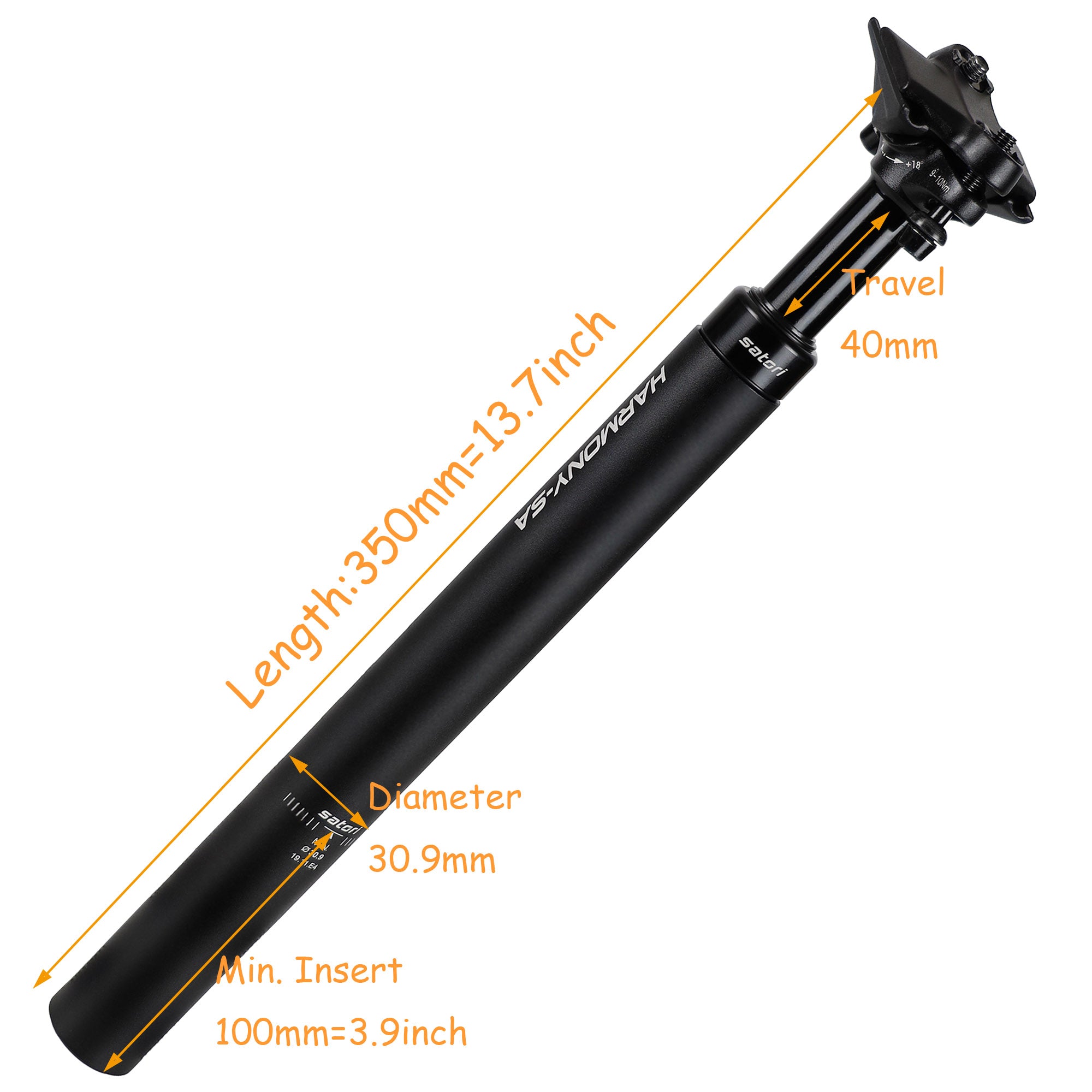 Satori harmony lt2 bike sales bicycle suspension seatpost 31.6 x350mm