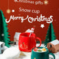 Christmas gift box, Christmas cup for couples, gift for loved ones, high-end quality, with Christmas spoon
