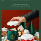 Christmas gift box, Christmas cup for couples, gift for loved ones, high-end quality, with Christmas spoon
