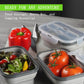 Silicone Collapsible Lunch Box - Foldable, Portable Bento Box for Food Storage, Dishwasher & Microwave Safe, BPA-Free, Ideal for Camping, Office, Family Meals