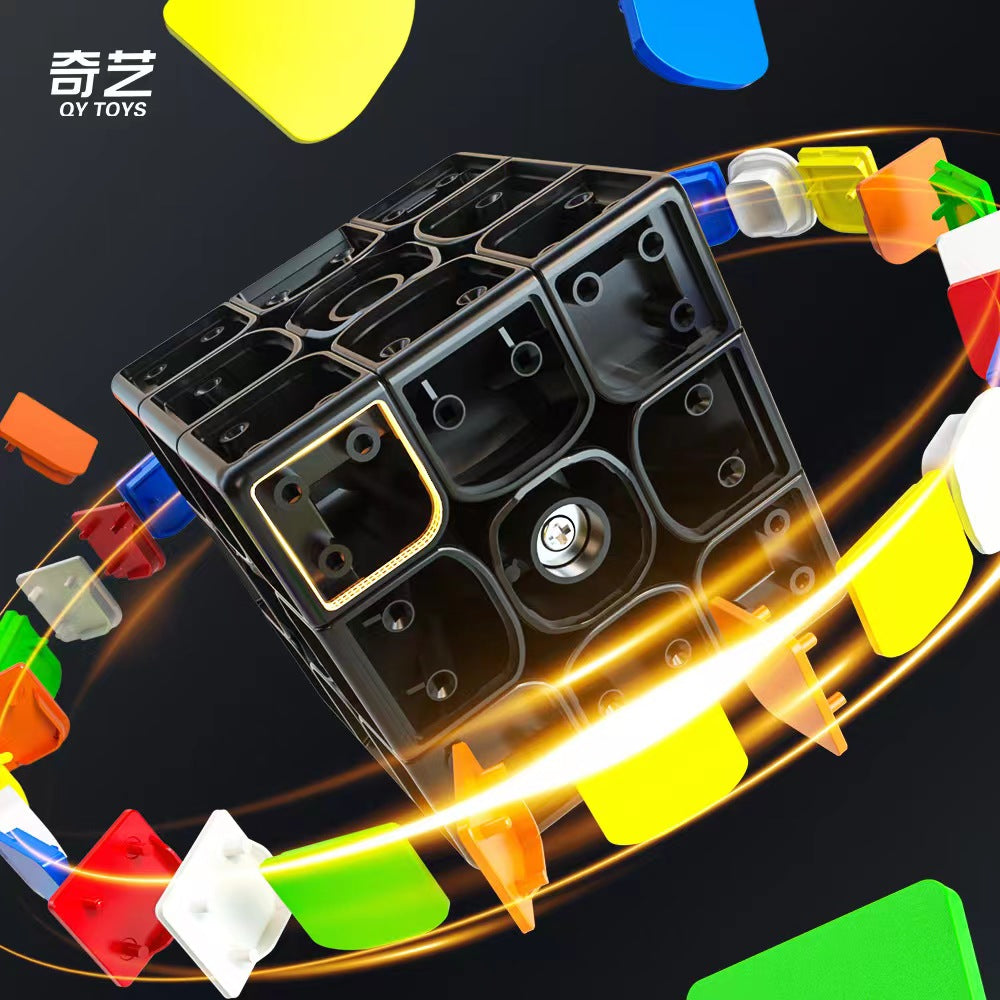 QY Toys Warrior W Speed Cube 3x3- Stickerless Magic Cube 3x3x3 Puzzles Toys (56mm), The Most Educational Toy to Effectively Improve Your Child's Concentration, responsiveness and Memory…