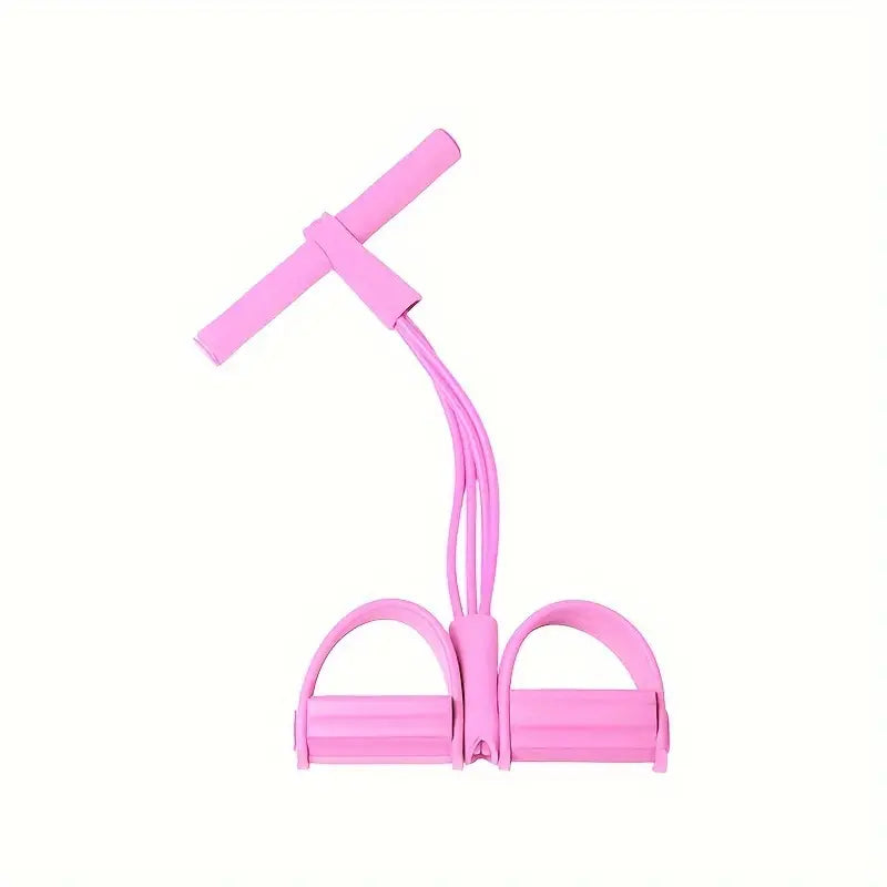 Fitness Pedal Ankle Puller - High-Density Sit Up Pull Rope | 4-Tube Fitness Tension Rope | Non-Slip Pedal Resistance Band | Yoga Handle Bands Exerciser | Leg Stretching Equipment For Training, Stretch