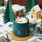 Christmas gift box, Christmas cup for couples, gift for loved ones, high-end quality, with Christmas spoon
