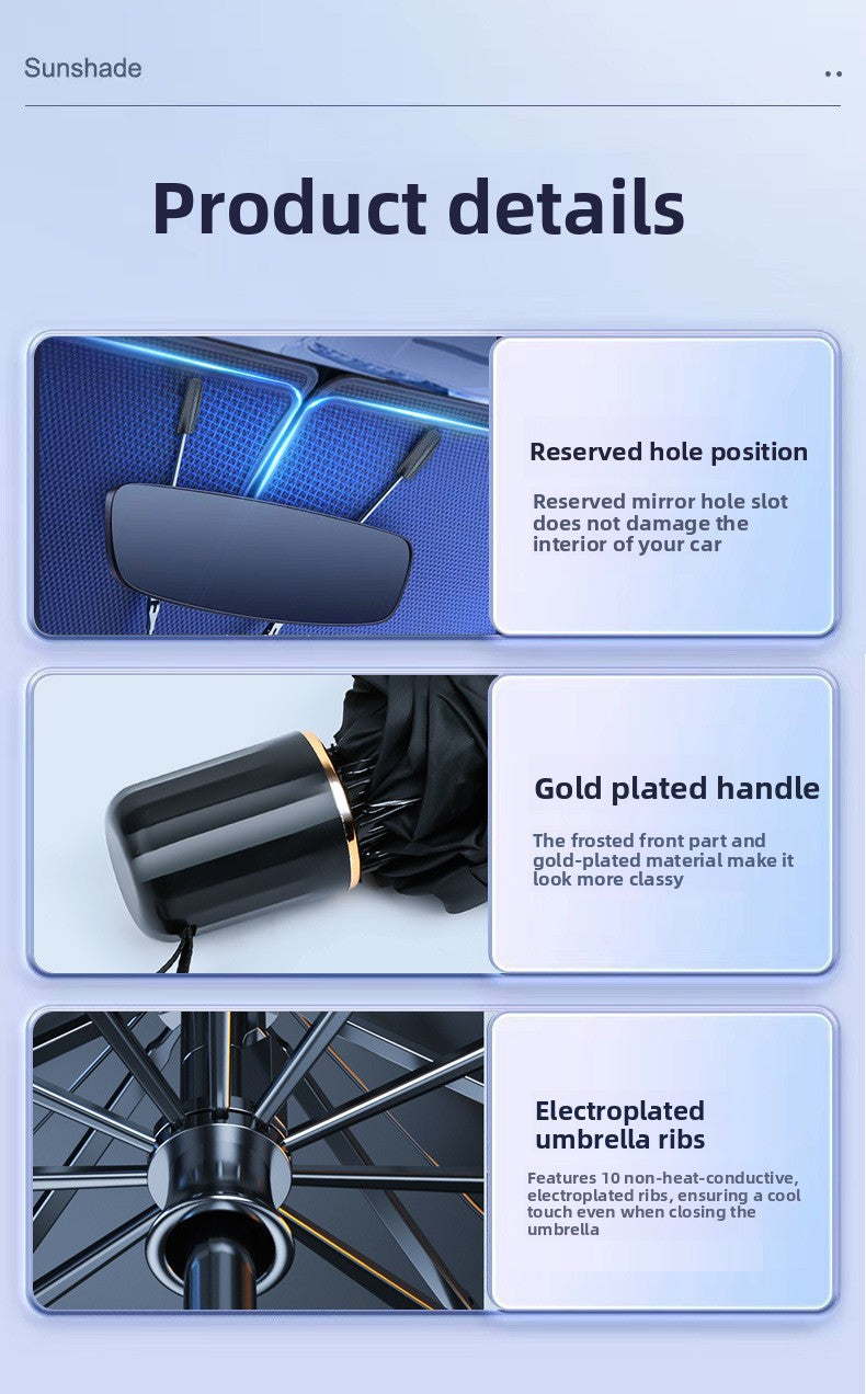 Summer car sunshade, sun-blocking curtain for car windows, sun protection, heat insulation, blackout front windshield sunshade cover