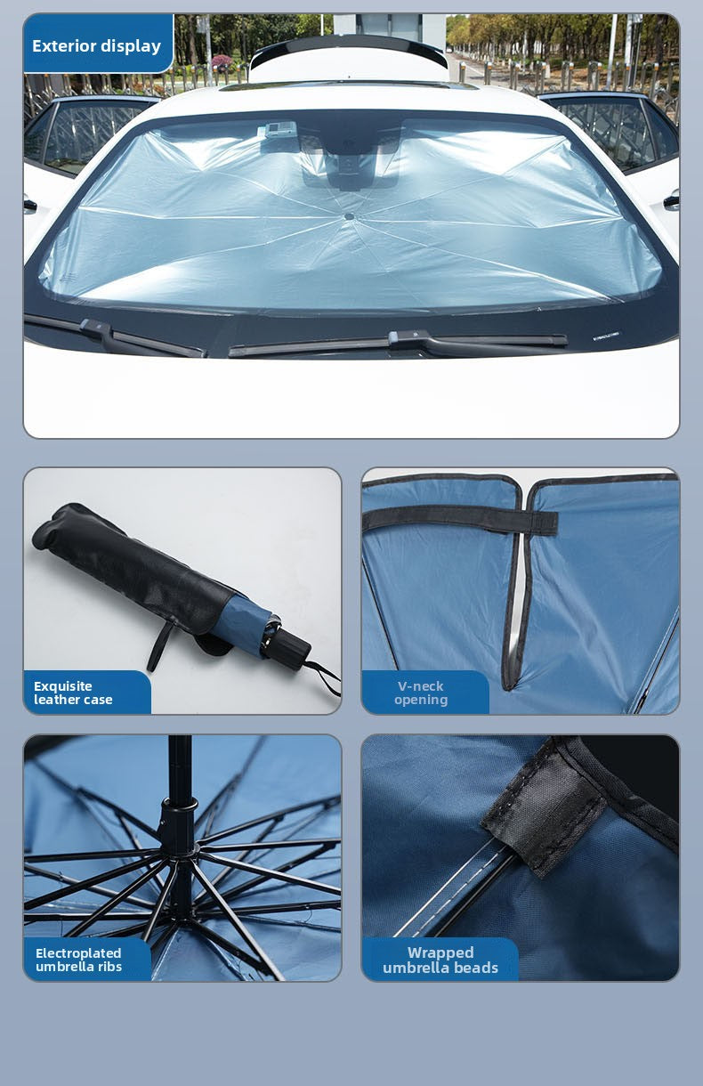 Summer car sunshade, sun-blocking curtain for car windows, sun protection, heat insulation, blackout front windshield sunshade cover