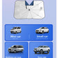 Summer car sunshade, sun-blocking curtain for car windows, sun protection, heat insulation, blackout front windshield sunshade cover