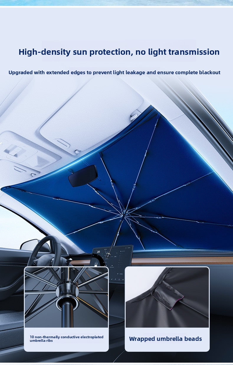 Summer car sunshade, sun-blocking curtain for car windows, sun protection, heat insulation, blackout front windshield sunshade cover