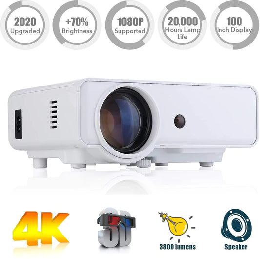 50% off amazon!!! Nuprojector Home Theater Projector Portable - Full HD HDMI VGA LED Supports 1080p, Native 720p 35-100" Projection Size w. Speaker