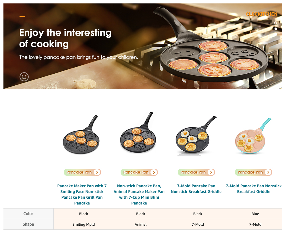 55% off ebay price!!! Pancake Pan 7 Molds Nonstick Breakfast Griddle Blini pan, Gas Compatible,9.7 inch Blue
