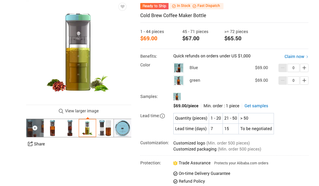 50% off alibaba!!! Cold Brew Electric Coffee Maker POOKIN Iced Coffee & tea Maker