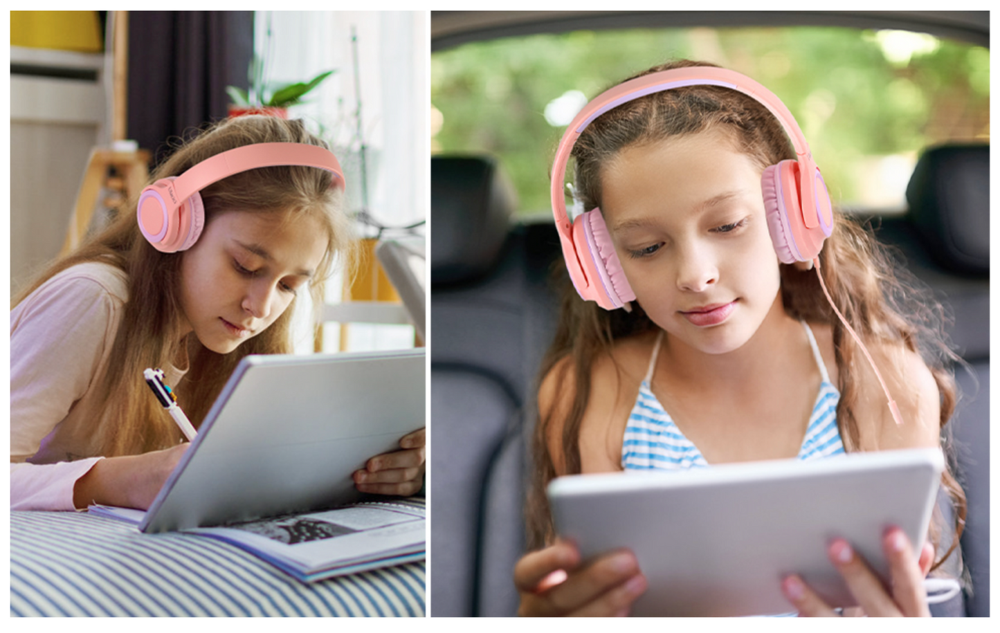 Ulacici Pink Kids Headphones for School,Kids Headphones Headphones for Kids