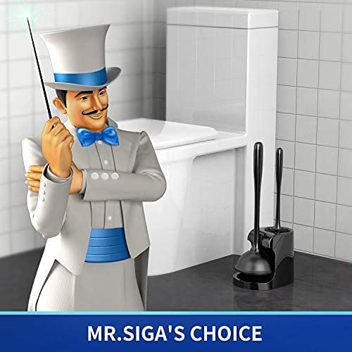 50% off ebay price!!! MR.SIGA Toilet Plunger and Bowl Brush Combo Black 1 Set
