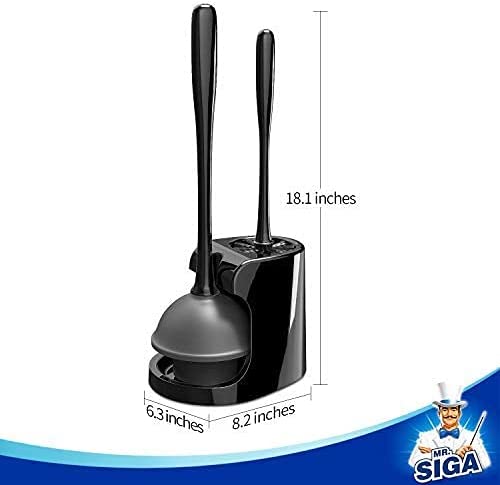 50% off ebay price!!! MR.SIGA Toilet Plunger and Bowl Brush Combo Black 1 Set