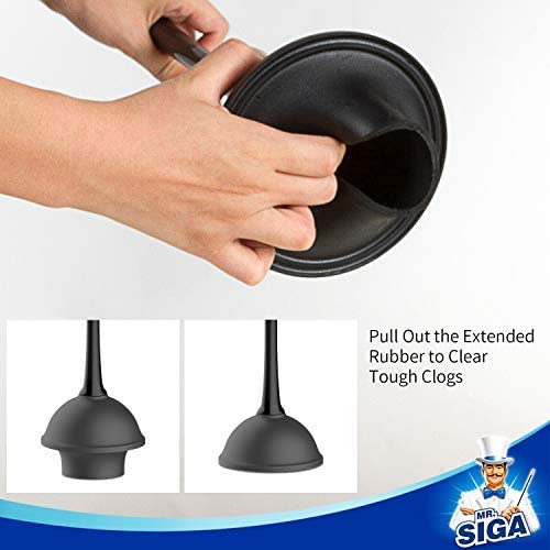 50% off ebay price!!! MR.SIGA Toilet Plunger and Bowl Brush Combo Black 1 Set