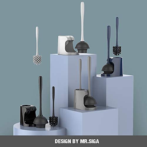 50% off ebay price!!! MR.SIGA Toilet Plunger and Bowl Brush Combo Black 1 Set