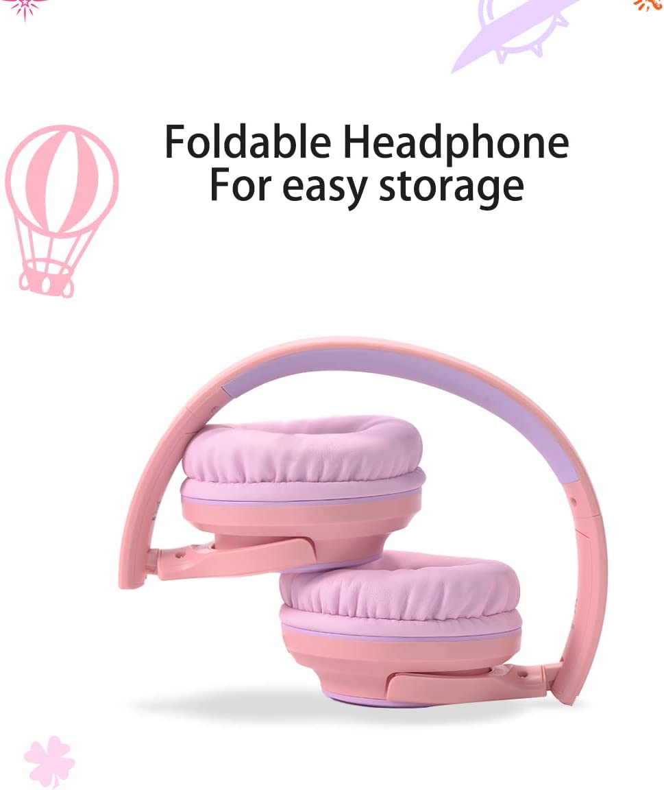 Ulacici Pink Kids Headphones for School,Kids Headphones Headphones for Kids