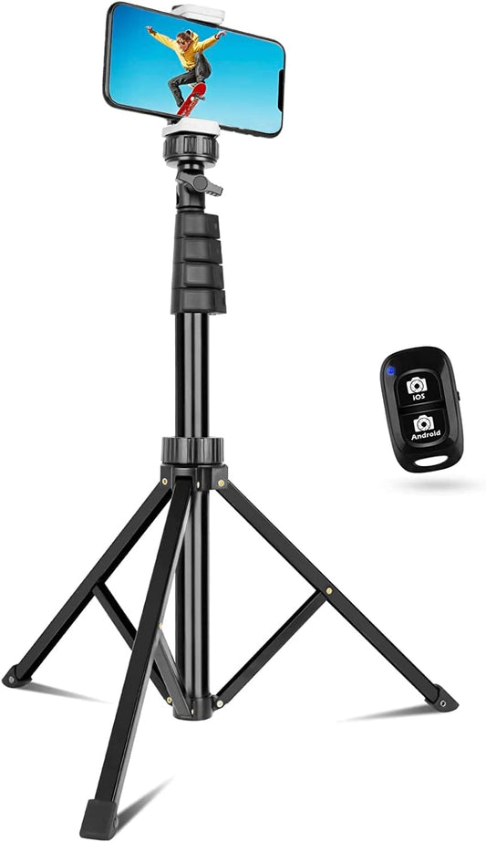 UEGOGO 63 inch Selfie Stick Tripod Stand With Bluetooth Remote for Cell Phone