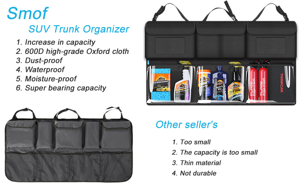 Car Backseat Trunk Organizer Auto Hanging Seat Back Storage