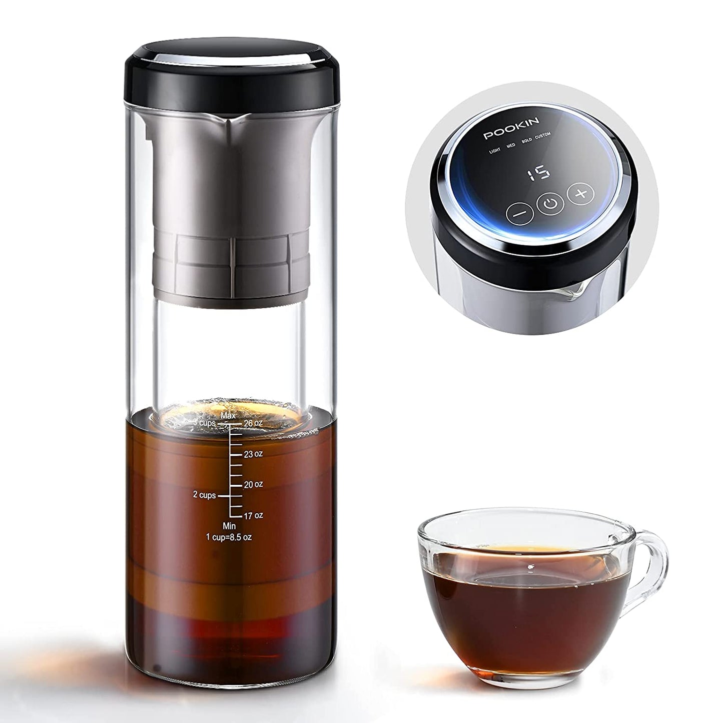 50% off alibaba!!! Cold Brew Electric Coffee Maker POOKIN Iced Coffee & tea Maker